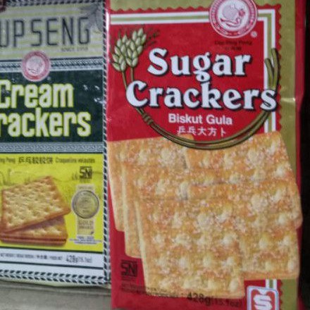 

Hup Seng SUGAR Crackers Biskuit Gula MANIS / CREAM CRACKERS ASIN 428gr.