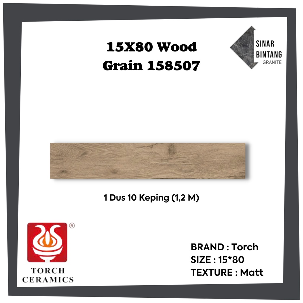 Granit 15X80 | Granit Lantai Wood Grain 158507 TORCH