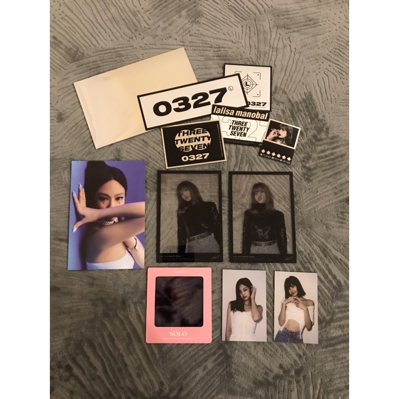 blackpink lisa 0327 photocard jennie solo special photocard blackpink the album photocard sticker