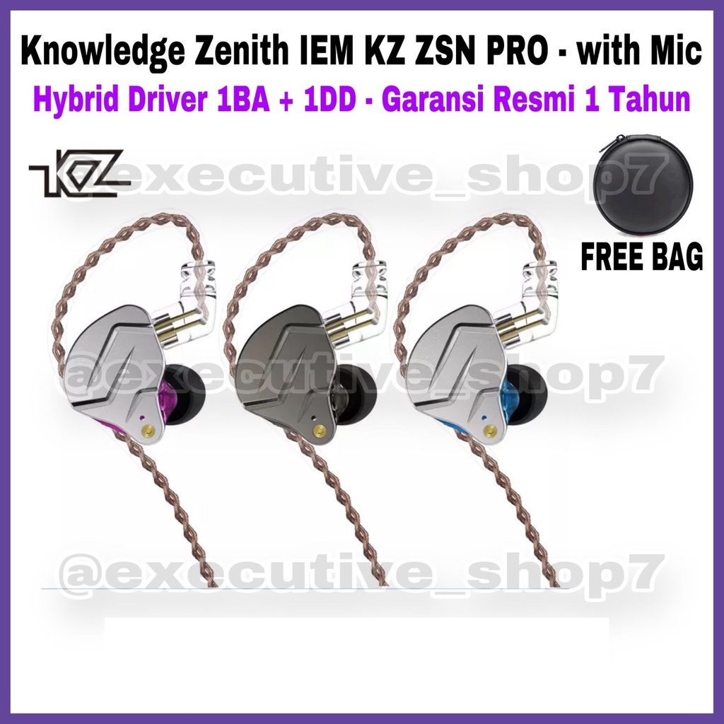 Earphone Knowledge Zenith KZ - ZSN PRO - Hybrid IEM 1DD+1BA