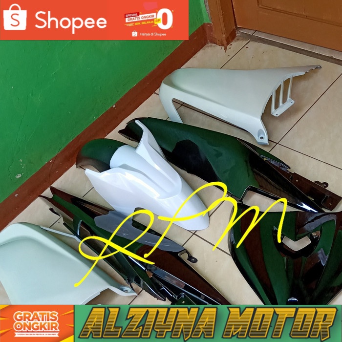 cover full body Alus Jupiter MX New hitam putih