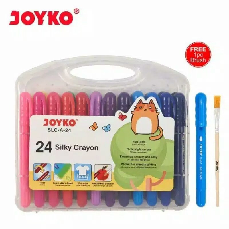 

Silky Crayon Joyko SLC-A-24 / Crayon Halus 24 Warna