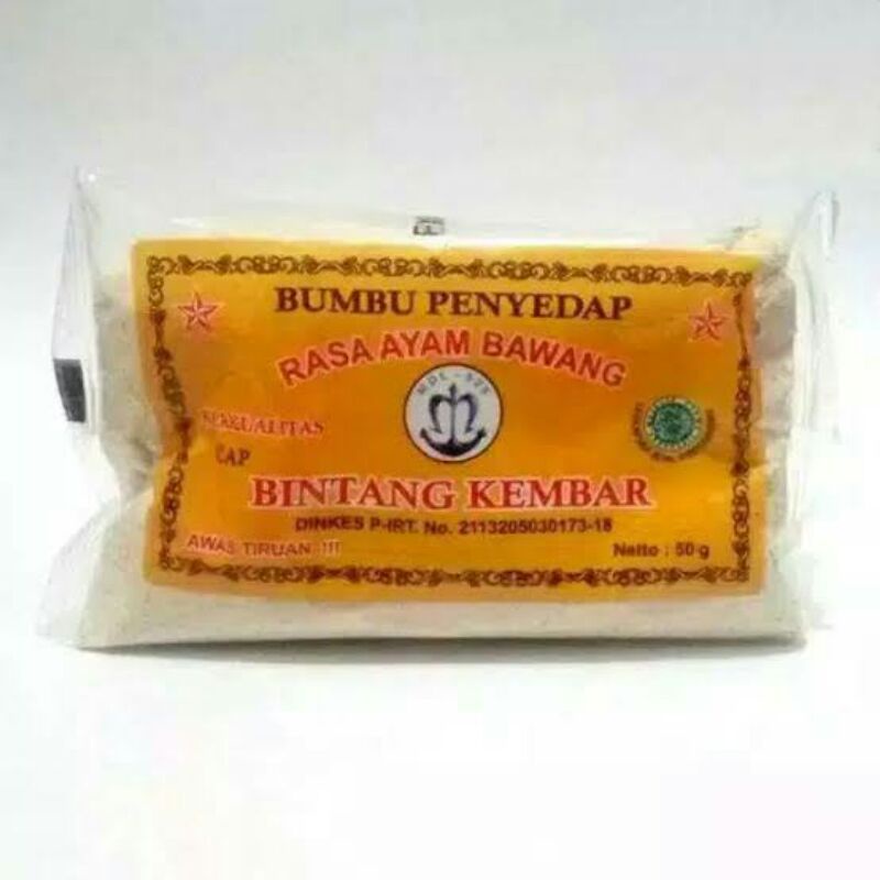 

BUMBU MASAK / BUMBU TABUR BINTANG KEMBAR RASA AYAM BAWANG 50gram