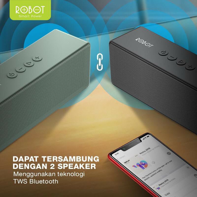 ROBOT RB420 Upgrade Versiaon 10watt Ultra Bass Bluetooth Speaker Green