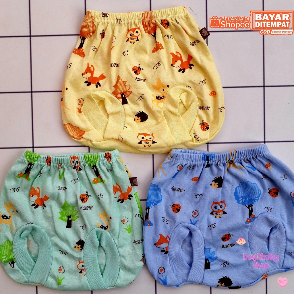 Celana pendek POP bayi Tara Cute Forest Series 0-3 Bulan 3 PCS