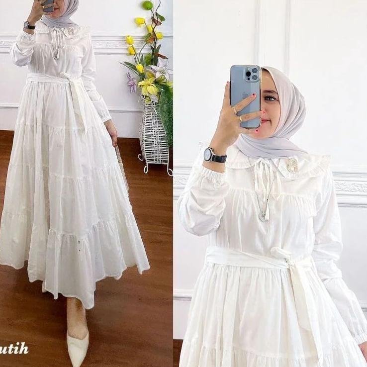 ♀ Amora Dress Maxi Rayon Wanita Free Belt Baju Wanita Trend Kekinian Terbaru 2022 Pakaian Muslim Wan