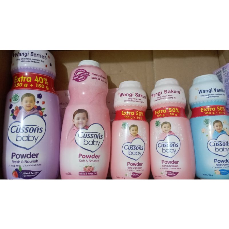 Bedak Bayi Cussons Baby 150 gr, 350 gr, 500 gr