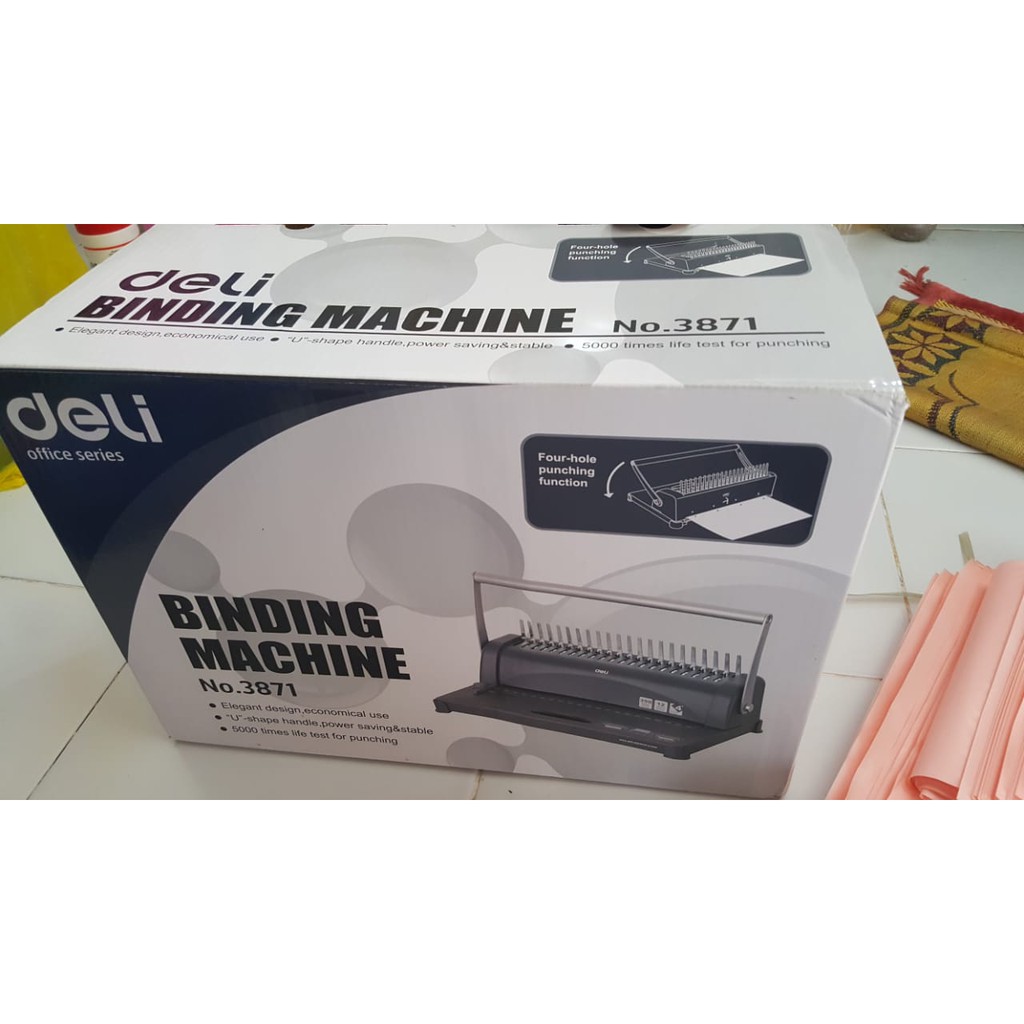 

Mesin Binding Spiral Plastik Merk Deli masih baru