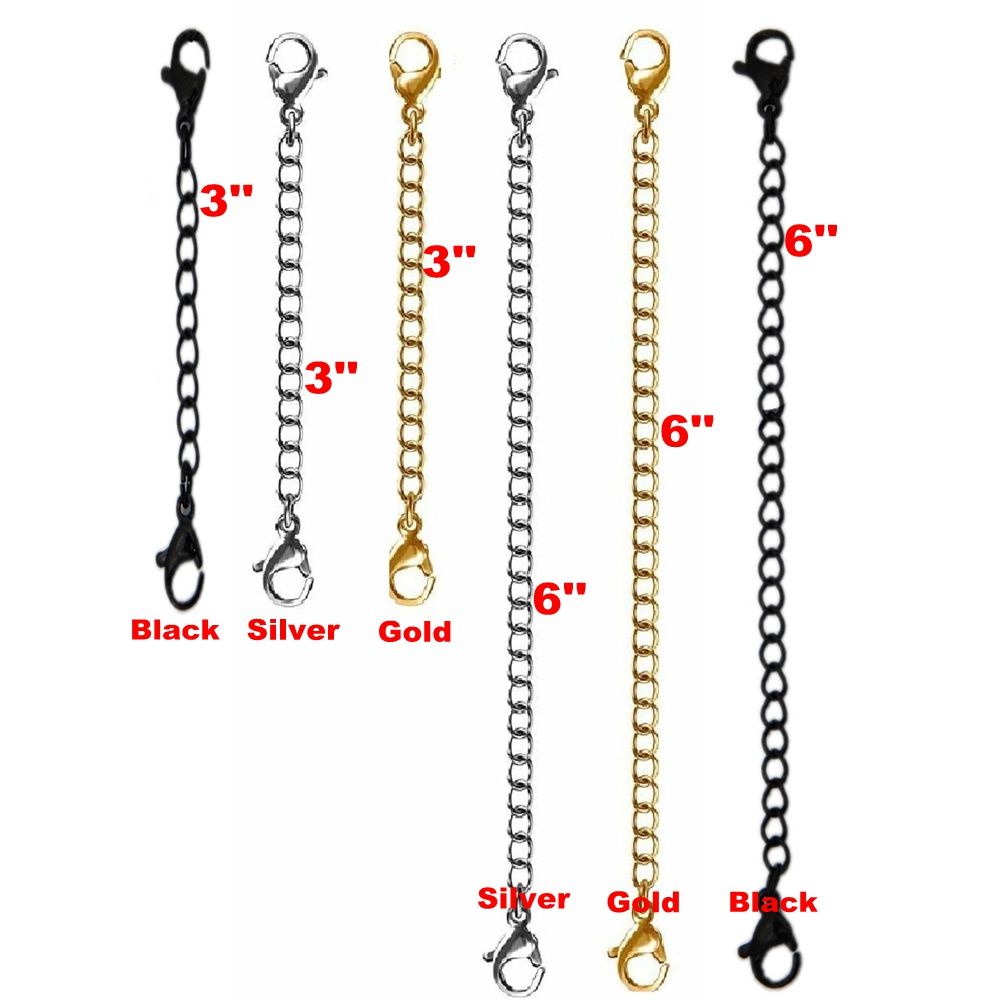 Rantai Extender Pengaman Perhiasan Kalung Gelang Lobster lock 3 &quot;/ 6&quot;