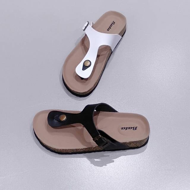 Sandal Wanita Bata Original  Model Jepit Warna Hitam Dan Putih Best Seller