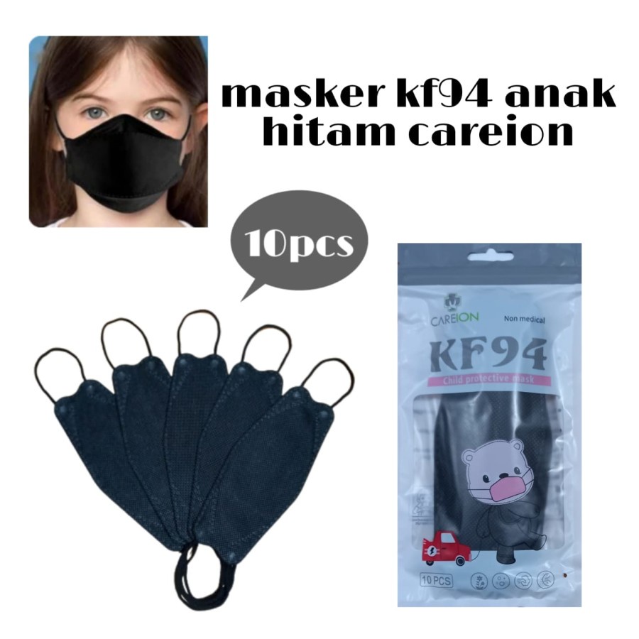 MASKER KF94 ANAK CAREION MASKER KF 94 ANAK 4PLY DISPOSABLE MASK ISI 10