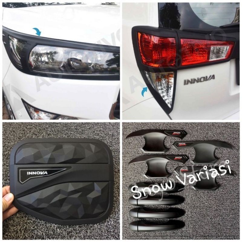 PAKET Garnish Outer Handle Tank cover All New Inova 2016 hitam dop dof