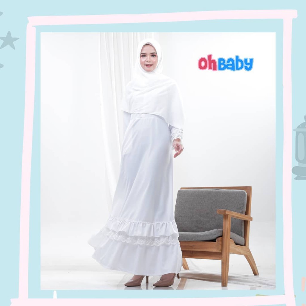 Gamis Dewasa by Oh Baby (Nabilah Putih)