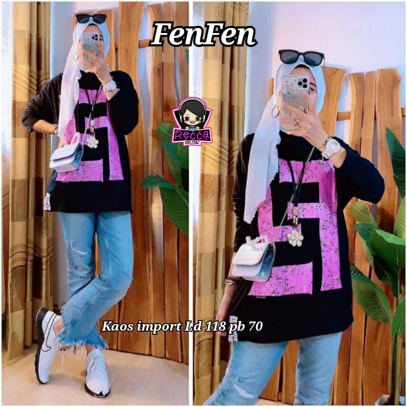 ATASAN BLOUSE WANITA JUMBO FENFEN LD 118 PB 70 KAOS IMPORT PREMIUM HARIAN REMAJA IBU IBU CEWE TERBAR