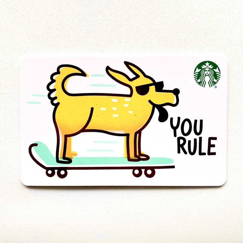 You Rule Puppy Dog Starbucks Card Kartu Recycled Paper 2019 US