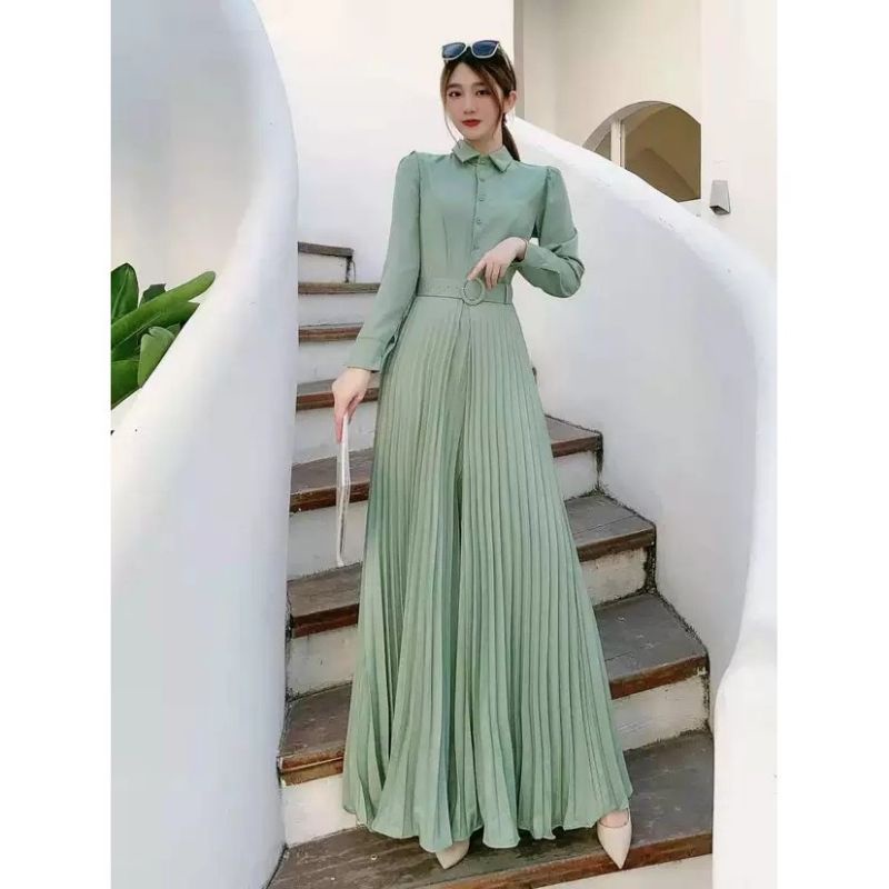 MDLV ~ 9098 EMMELINE JUMPSUIT KOREA TERBARU GAMIS JUMPSUIT FASHION MUSLIM WANITA FASHION IMPORT