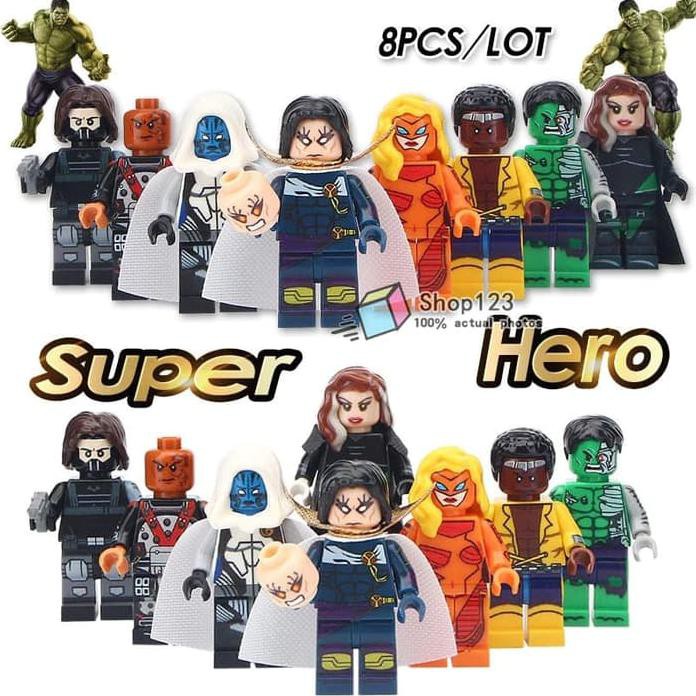 Superheroes Black Panther War Machine Winter Soldier Minifigure Xinh
