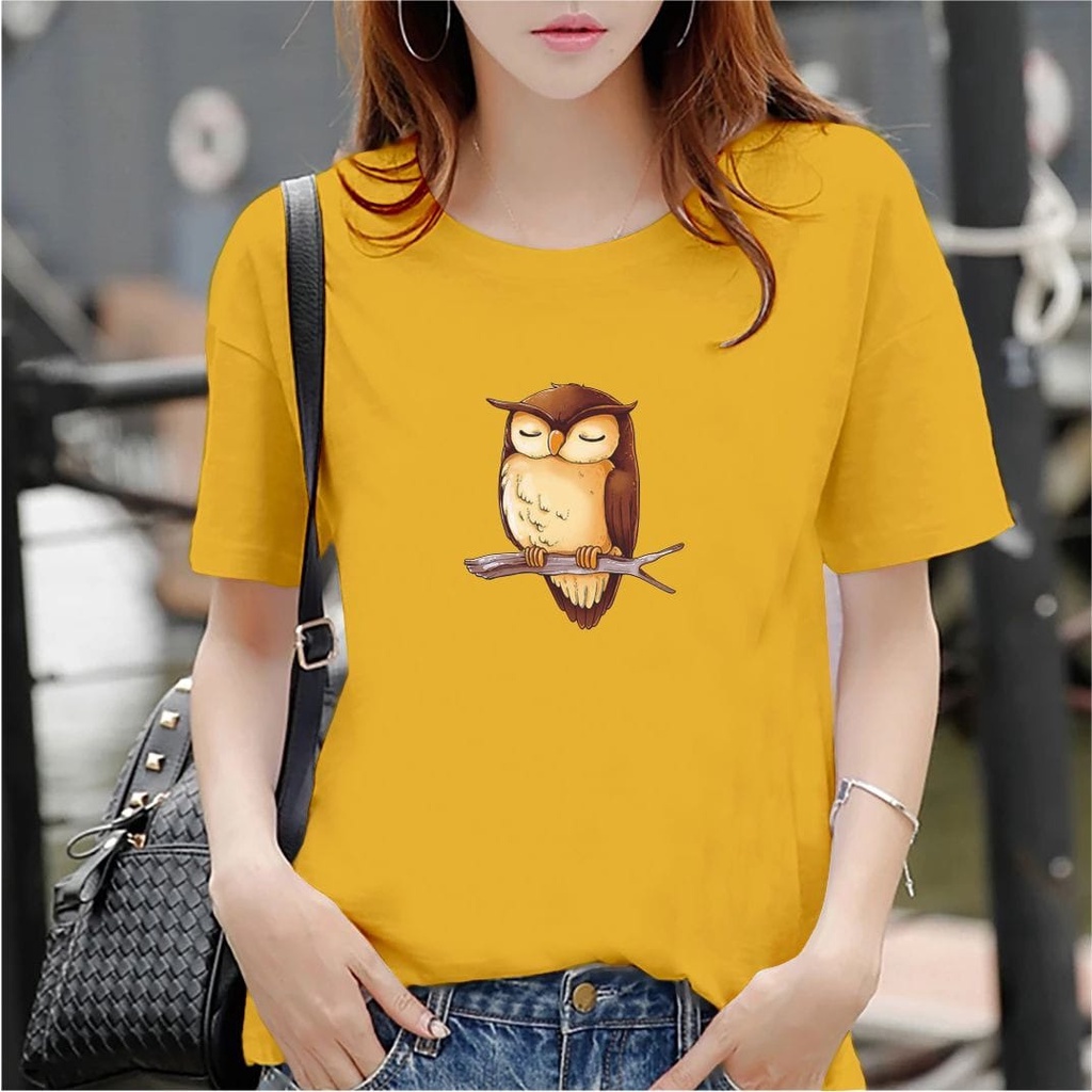 GR  T-shirt  Kaos wanita O-neck cotton  combed 30s