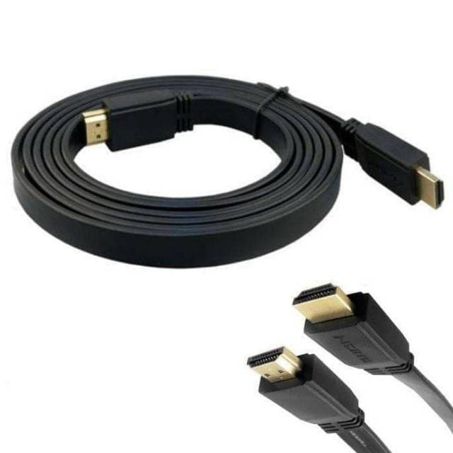 [COD] KABEL FLAT HDMI 3 METER V1.4 DARI LAPTOP PS3 KE TV / LAPTOP KE PROJECTOR 3M / KABEL SET TOP BOX KE TV LED