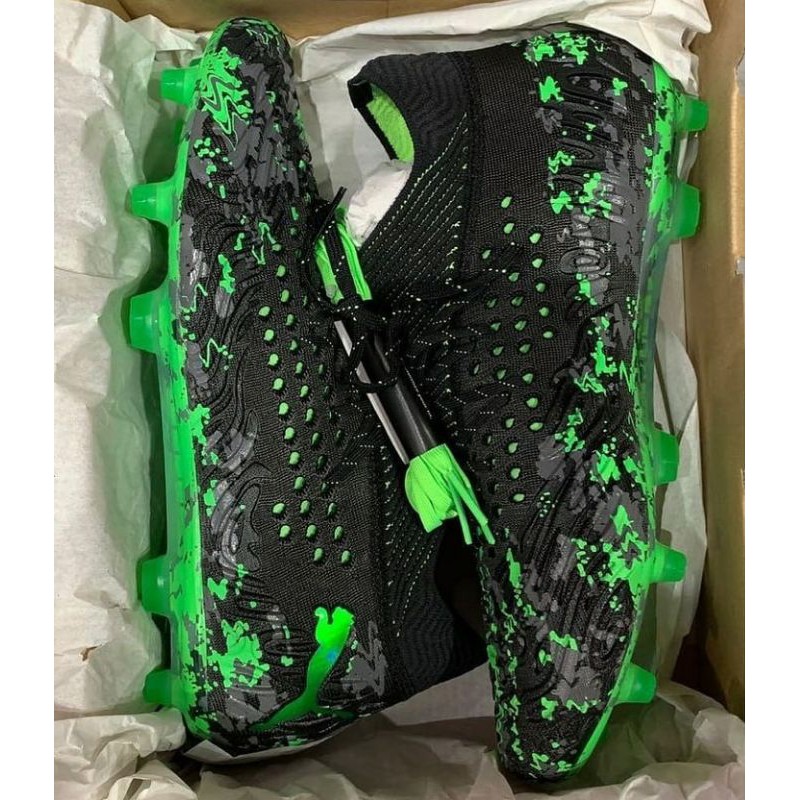 Sepatu Bola Puma Future 19.1 FG Black Green Original