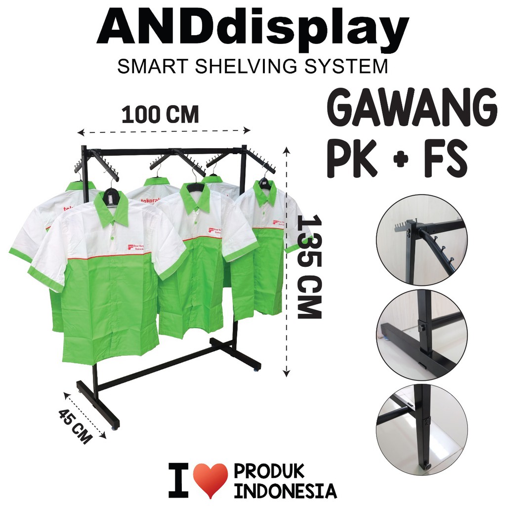 GAWANG BAJU PK+FS GANTUNGAN BAJU MODEL IKEA JEMURAN GAWANGAN