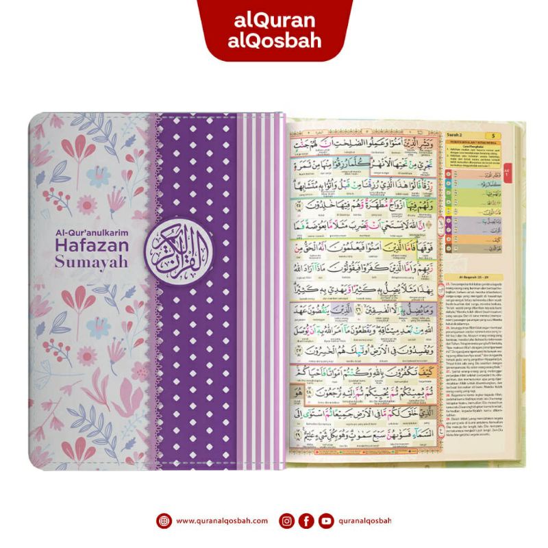 Al Quran Alquranulkarim Hafazan Sumayah Alquran Hafalan Perkata Tajwid 7 Kotak Ukuran A5 JAKET