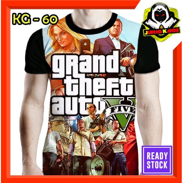 Kaos GTA 5 Tshirt Game PS3 Kekinian