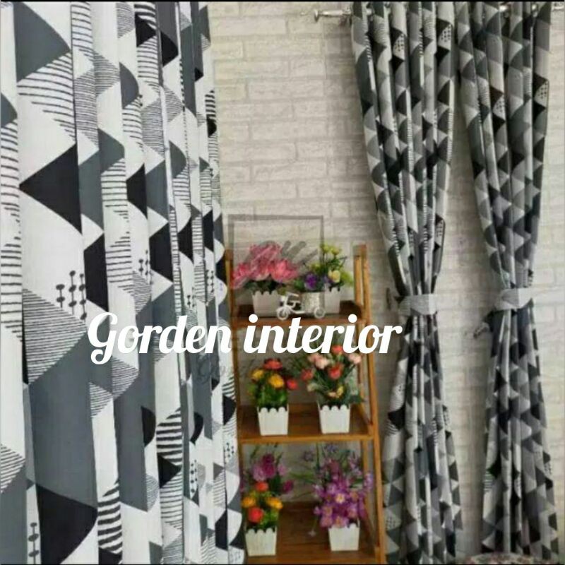 GORDEN BLACKOUT BMOTIF PIRAMID ABU | TIRAI JENDELA | TIRAI PINTU