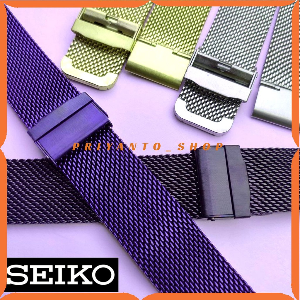 TALI RANTAI PASIR JAM TANGAN STRAP RANTE STAINLESS STEEL BESI PREMIUM 16mm 18mm 20mm 22mm 24mm WATCH BED