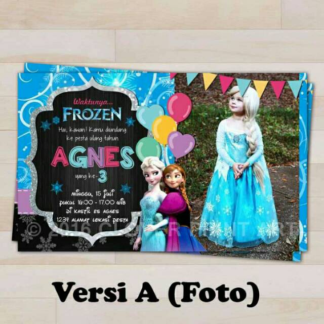 Undangan ultah frozen