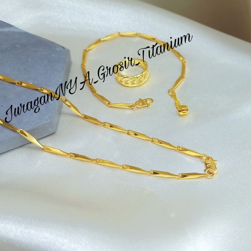 PROMO PERHIASAN SET PADI HONGKONG 24K JG01057 ANTI KARAT BERKILAU