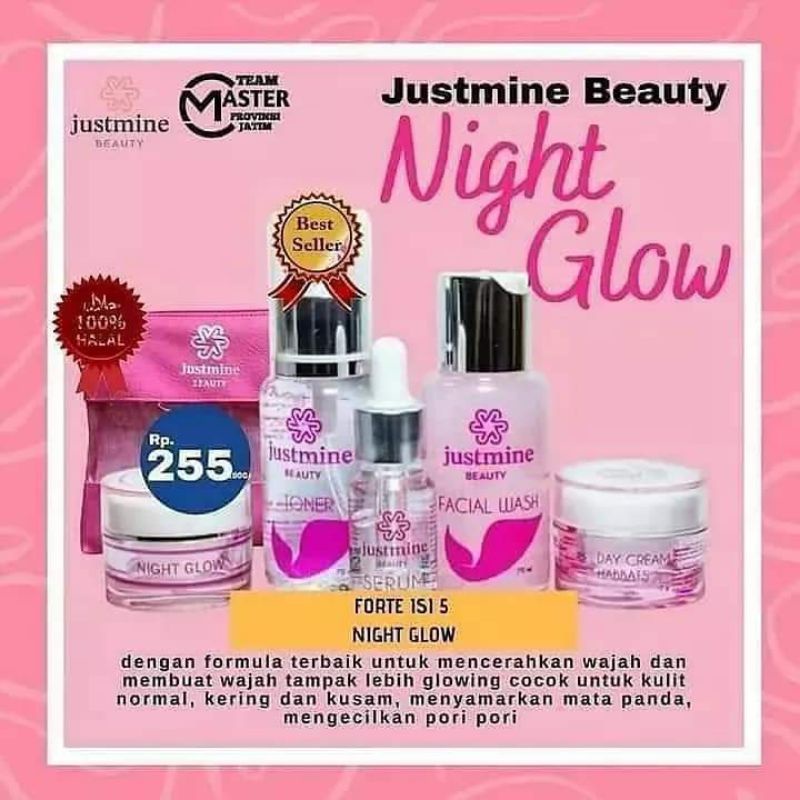 JUSTMINE Beauty Skincare KLINIK Paket Glow Acne Jelly Remove Spot Acne More Forte