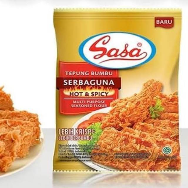 

Sasa Tepung Bumbu Serbaguna Hot & Spicy 225gr