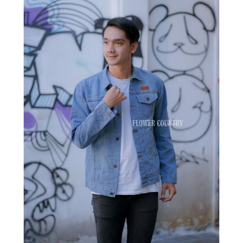 Jaket Jeans Pria Ring CKC Sekrap Original Flower Country