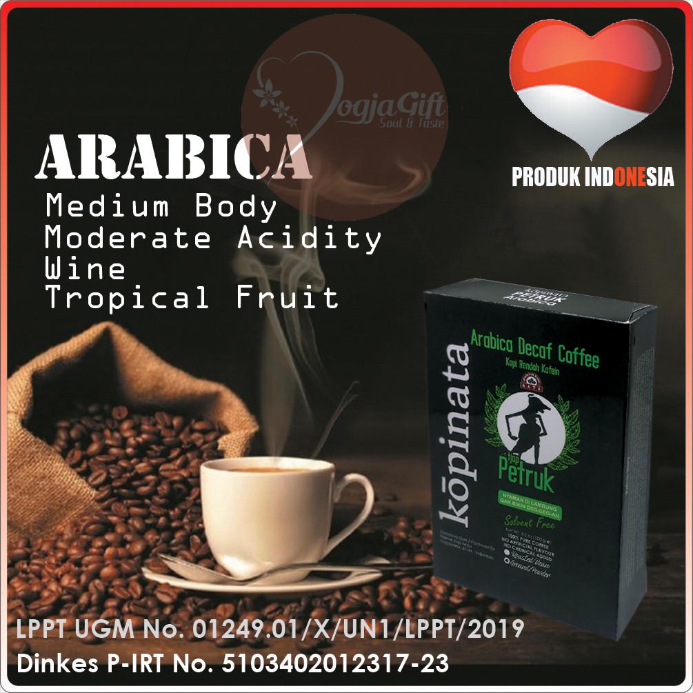 Kopi Decaf Arabica Pabriek Kopi Nata Sedjak 1975