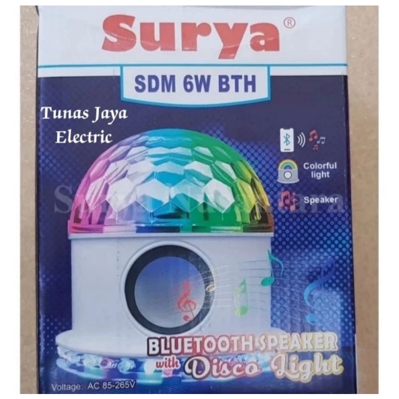 Lampu Disco dengan Speaker Music via Bluetooth SDM 6W BTH SURYA