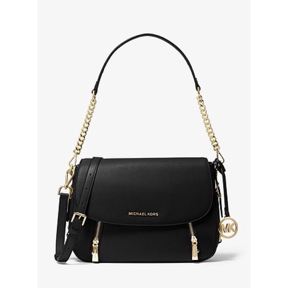MK MICHAEL KORS Bedford Legacy Medium Pebbled Leather Shoulder Bag black