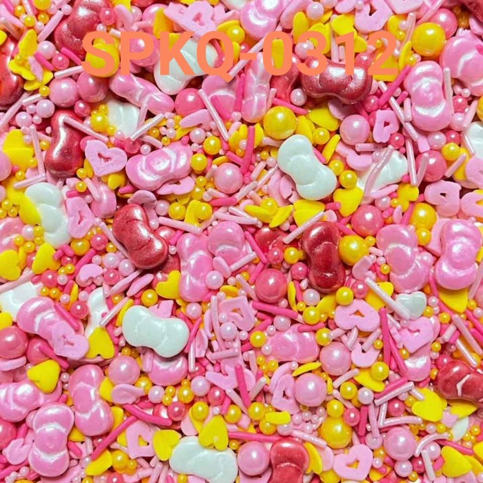 

SPKQ-0312 SPRINKLES SPRINKLE SPRINGKEL 250GR PITA MUTIARA PINK MERAH HEMAT