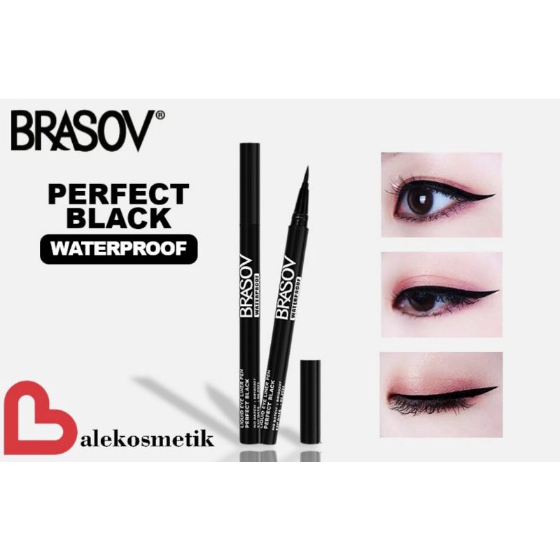 ❤Ayacosmetik❤ Brasov Perfect Black Waterproof Eyeliner Pen / Eye Liner Mata Brassov