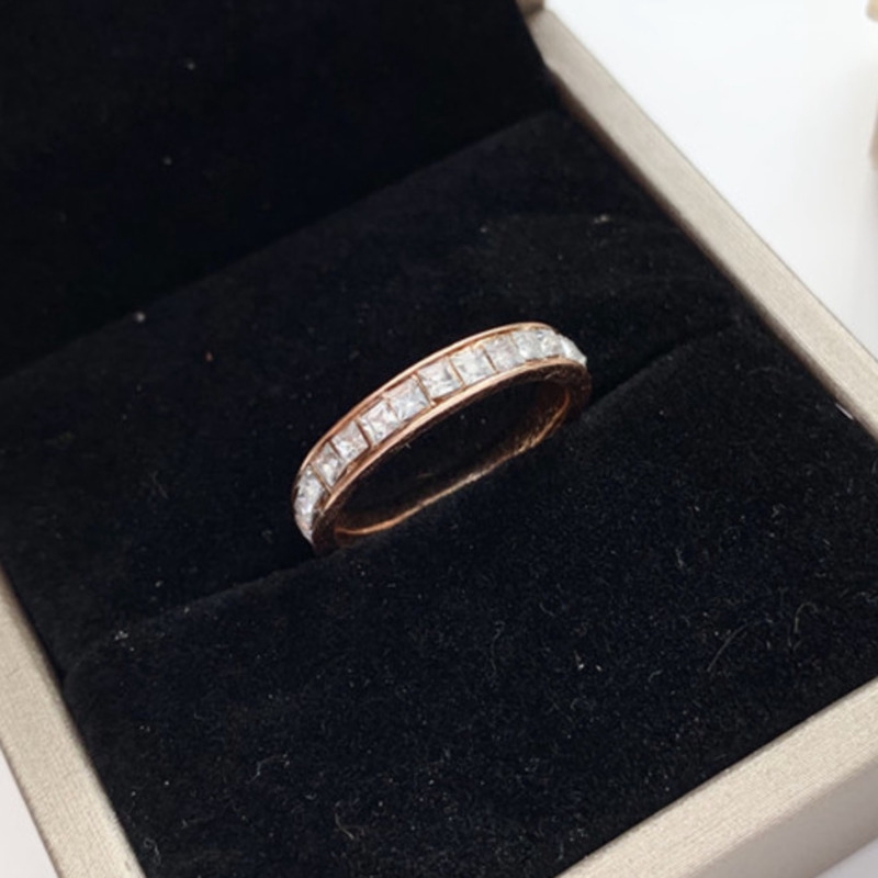 Cincin Berlian Jantung Jepang Wanita Cincin Berlian Penuh JZ021