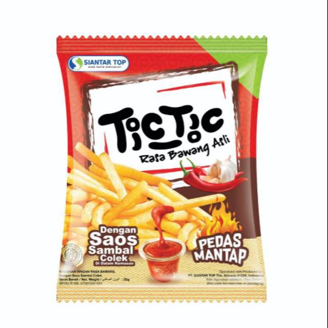 

Snack Tic Tic Rasa Bawang Asli Dengan Sambal Colek 65 gr