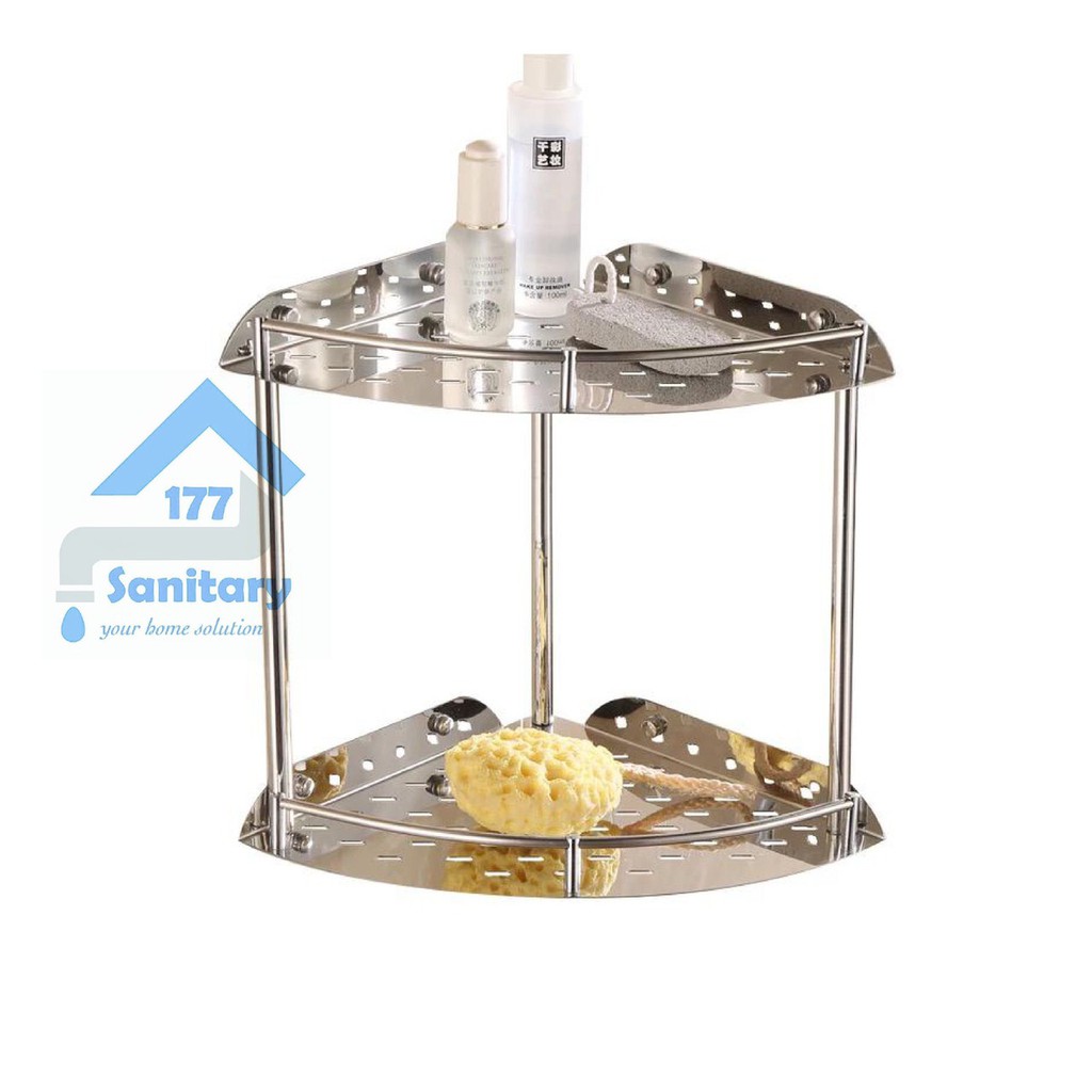 Rak Stainless Sudut 2 Susun Murah PK Rak Dapur Rak Kamar Rak Stainless Sudut 2 Susun Murah PK Rak Dapur Rak Kamar