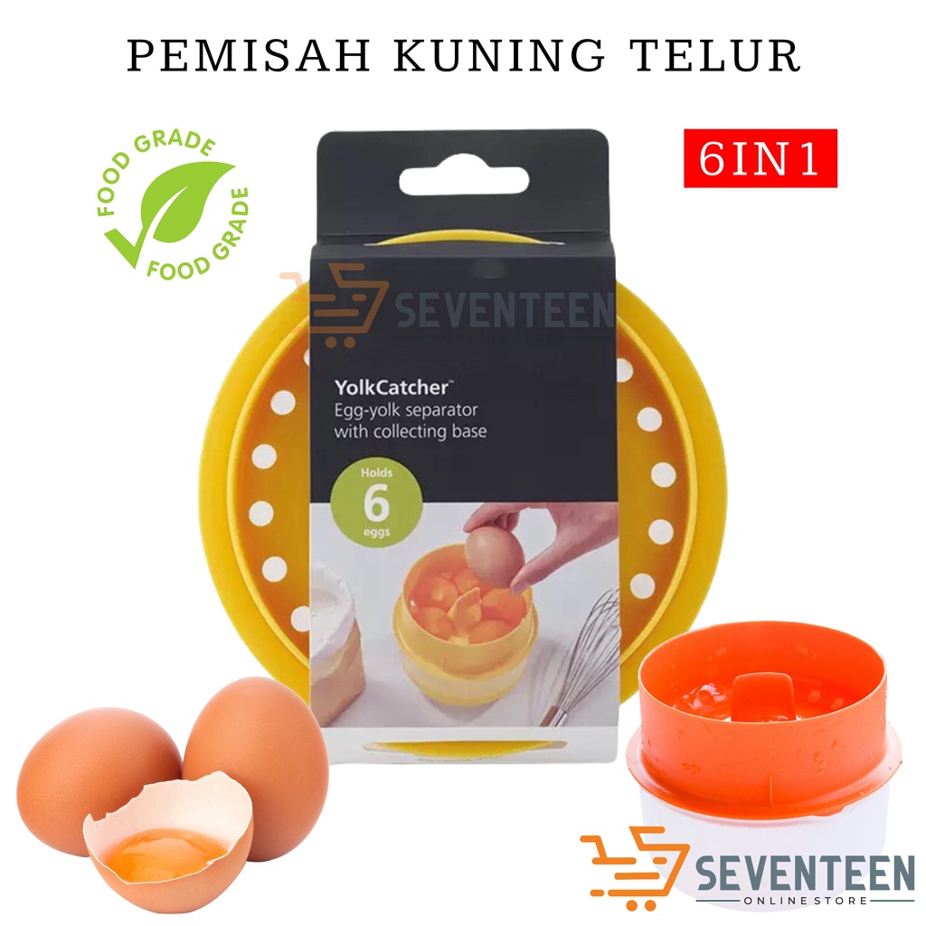 SEVENTEEN EGG YOLK SEPARATOR WADAH PEMISAH PENYARING KUNING TELUR PEMISAH PUTIH TELUR ALAT DAPUT UNIK SERBAGUNA