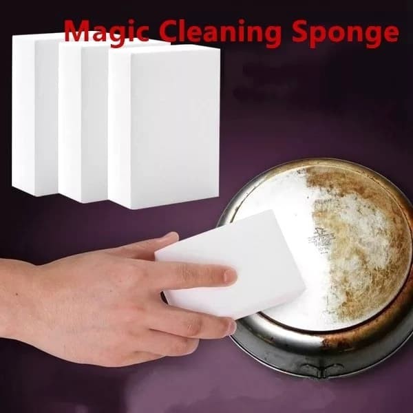 isi 4 pcs Magic Spon Melamine Sponge Cuci Ajaib Pembersih Dapur Wastafel Panci