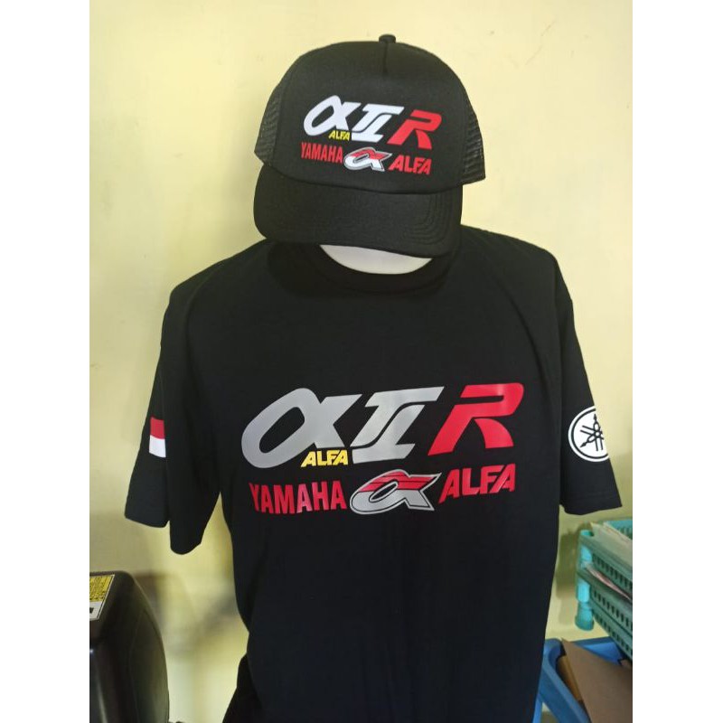 Kaos yamaha alfa satu paket kaos+topi/kaos motor yk