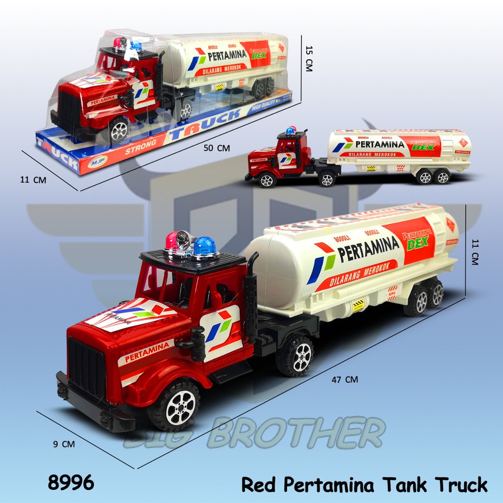 Truk Truck Mainan Anak Mobil Mobilan Tangki Pertamina BBM BIGBROTHER MAINAN KECE #8996F