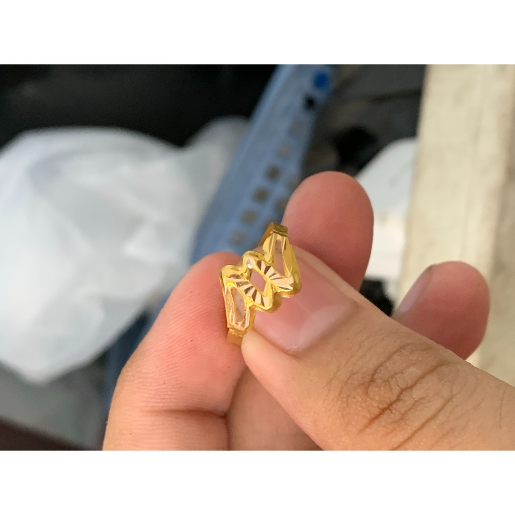 Cincin anak dan dewasa emas asli kadar 650 65% 11 12 13 14 15 16 17 z petir rantai CHANELL kerawang