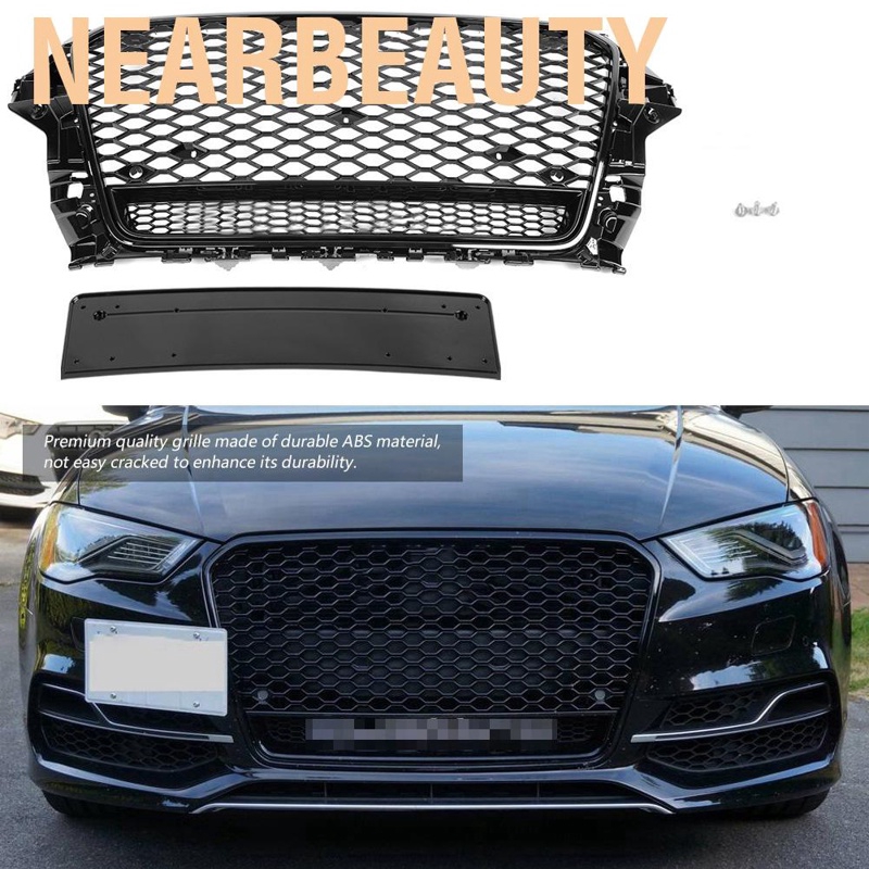 ABS Plastic Car Bumper Grille for RS3 A3 ABS Black Bumper Grill S3 8V 13-16 