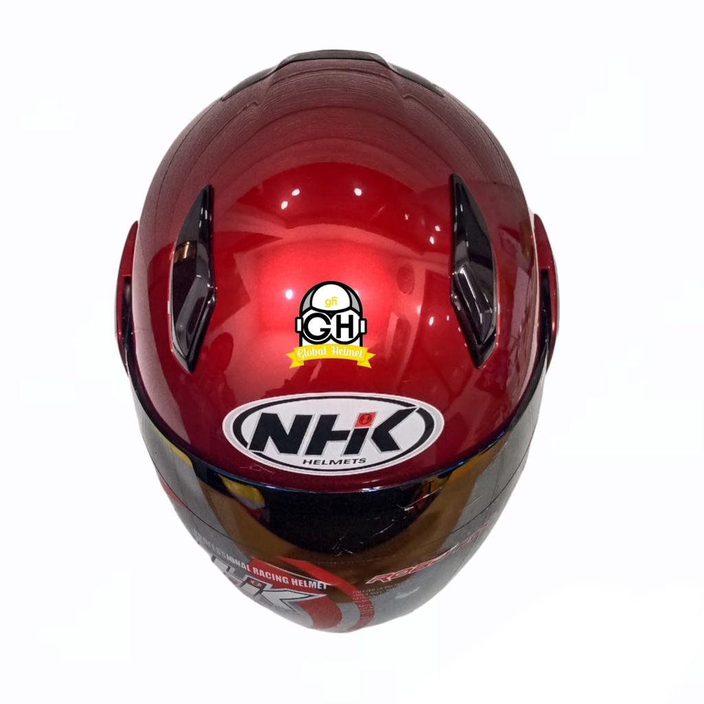 NHK R7 SR SOLID RED MAROON HALF FACE TERBARU KYOTO GALAXY