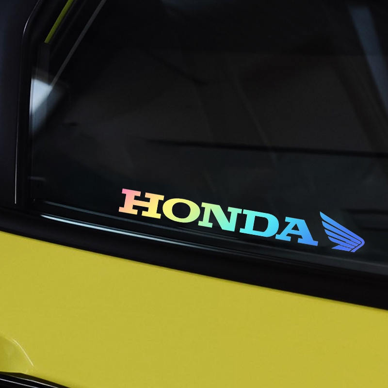 Honda Logo Laser/Reflektif Car Sticker Gaya Jepang Honda Techno Industrial Motorcycle Decoration Decal